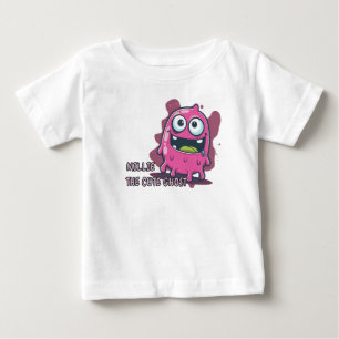 T-shirt Pour Bébé Pink Cute Kawaii Ghost