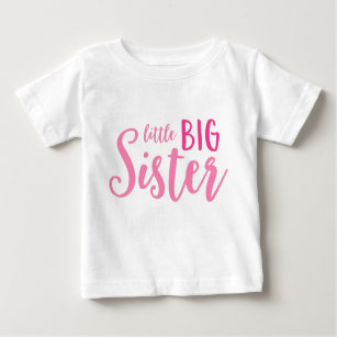 T-shirt Pour Bébé Pink Little Big Soeur Toddler Ruffle Tee