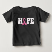 T-shirt Pour Bébé Pink Ribbon Cancer Sensibilisation Cancer du sein (Devant)