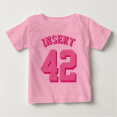 T-shirt Pour Bébé Pink Toddler | Sports Jersey (Devant)