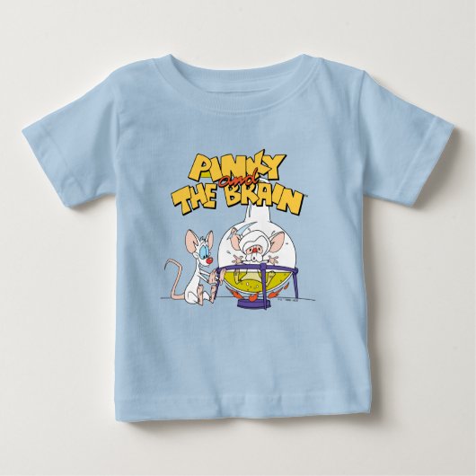 T-shirt Pour Bébé Pinky et le cerveau | Laboratoire (Devant)