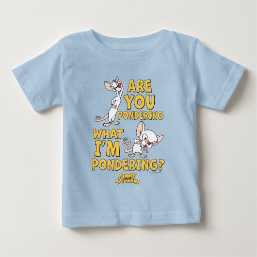 T-shirt Pour Bébé Pinky et le cerveau | Vous Pensez ? (Devant)
