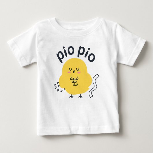 T-shirt Pour Bébé Pio Pio chantant au poulet (Devant)