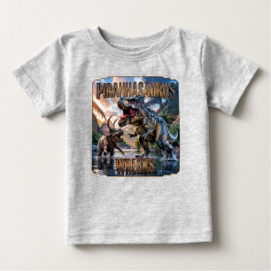 T-shirt Pour Bébé Piranhasaurus Wrecks Photographie – Drôle Épouvant