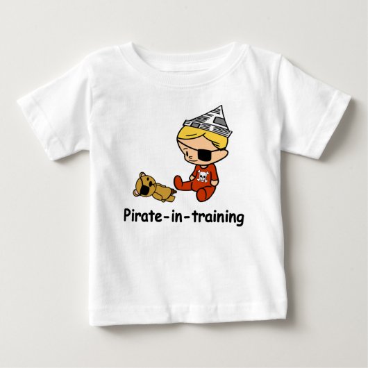 T-shirt Pour Bébé Pirate dans le T-shirt de bébé de formation (Devant)