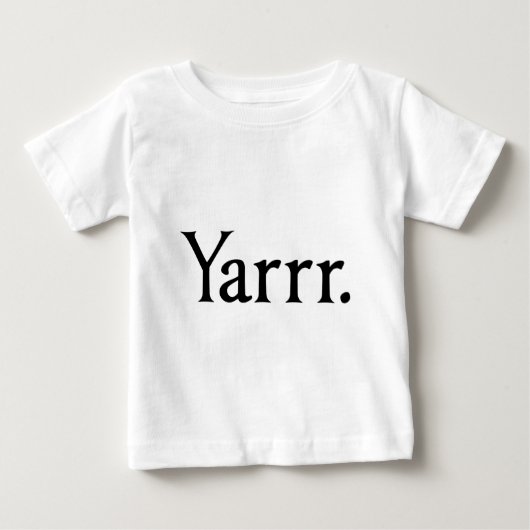 T-shirt Pour Bébé Pirate de Yarrr (Devant)