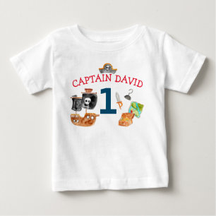 T-shirt Pour Bébé Pirate personnalisé bébé garçon premier anniversai