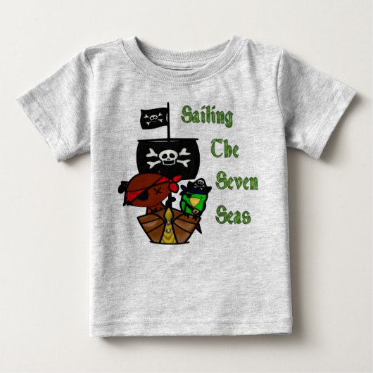 T-shirt Pour Bébé Pirate sept mers (Devant)
