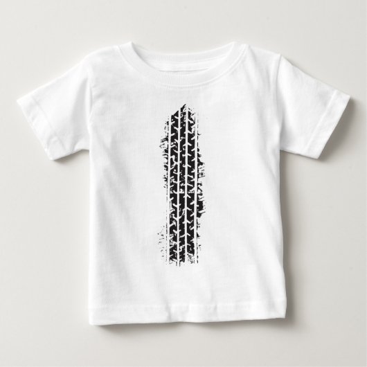 T-shirt Pour Bébé Piste de pneus (Devant)
