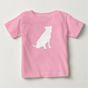 T-shirt Pour Bébé Pit Bull Chien Baby shower rose fille Pitbull