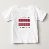 T-shirt Pour Bébé Pixelated flag Latvia (Devant)