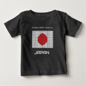 T-shirt Pour Bébé Pixelated flag of Japan (Devant)