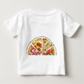 T-shirt Pour Bébé Pizza aquarelle personnalisée (Dos)