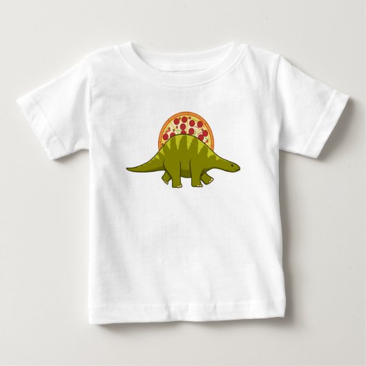 T-shirt Pour Bébé Pizza Dinosaure (Devant)