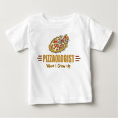 T-shirt Pour Bébé Pizza drôle (Devant)
