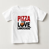 T-shirt Pour Bébé Pizza est ma langue d'amour (Devant)