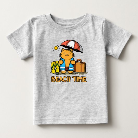T-shirt Pour Bébé Plage 1 (Devant)