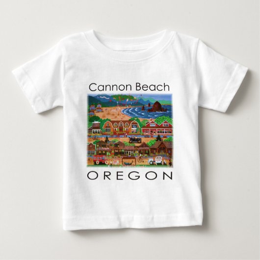 T-shirt Pour Bébé Plage de Cannon ~ Oregon (Devant)