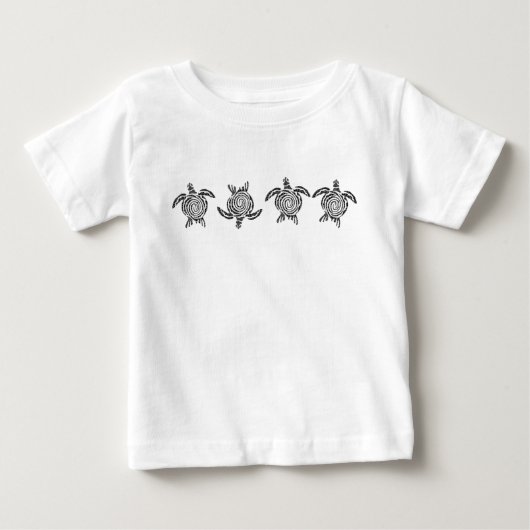 T-shirt Pour Bébé Plage de Tortue (Devant)