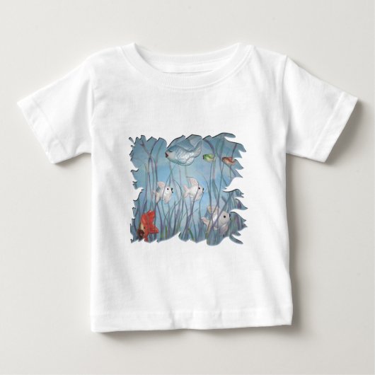 T-shirt Pour Bébé plaisir avec chalkware poisson aquarelle style (Devant)