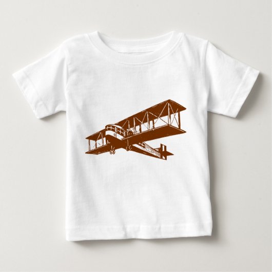 T-shirt Pour Bébé Plan vintage - Noyer (Devant)