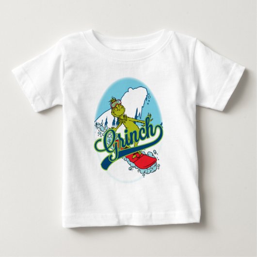 T-shirt Pour Bébé Planche à neige du Grinch (Devant)