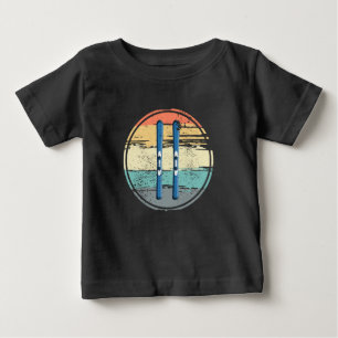 T-shirt Pour Bébé Planche à ski Vintage