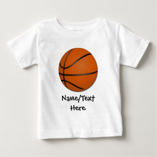 T-shirt Pour Bébé Plancher personnalisé en bois de basket-ball