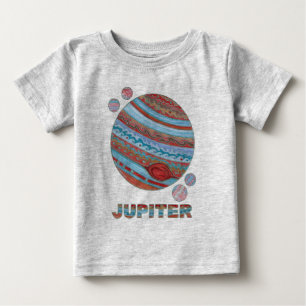 T-shirt Pour Bébé Planet Jupiter Et Lunes Space Geek Mode
