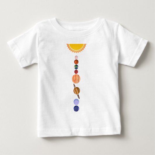 T-shirt Pour Bébé Planètes du système solaire (Devant)