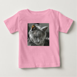 T-shirt Pour Bébé Plante grimpante infantile Onsie de chat gris