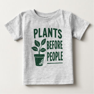 T-shirt Pour Bébé Plantes amusantes avant les gens Art de tampon à e