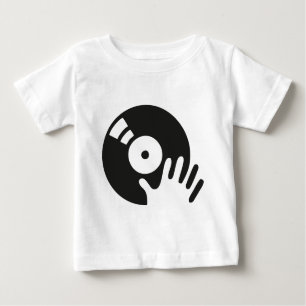 T-shirt Pour Bébé Plaque tournante d'éraflure du DJ