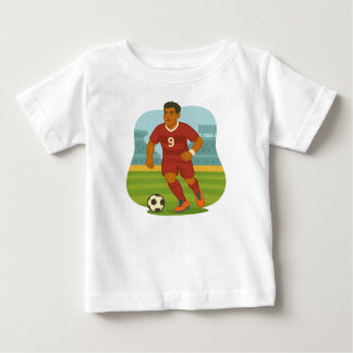 T-shirt Pour Bébé Playera Futbolista Jugando con el Balón