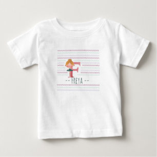 T-shirt Pour Bébé Plink Ballerine Mignonne Lettre F Tout-Petit