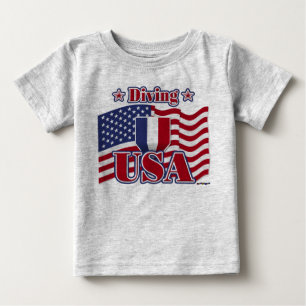 T-shirt Pour Bébé Plongée USA