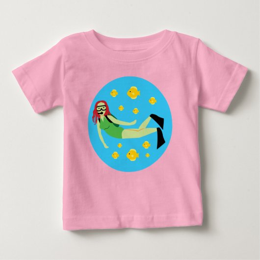 T-shirt Pour Bébé Plongeur (Devant)