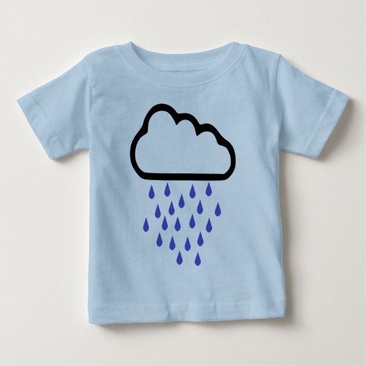 T-shirt Pour Bébé Pluie - temps (Devant)