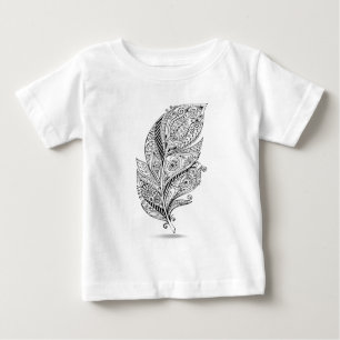 T-shirt Pour Bébé Plume tribale inspirée