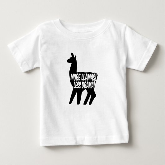 T-shirt Pour Bébé Plus de lamas moins de drame (Devant)