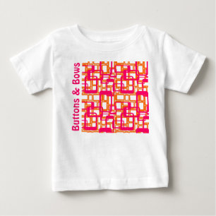 T-shirt Pour Bébé Plus Ouvert Mid-Century Moderne Rectangles Baby T-