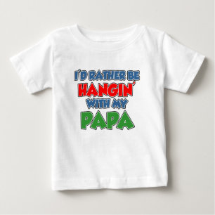 T-shirt Pour Bébé Plutôt Accrocher Papa