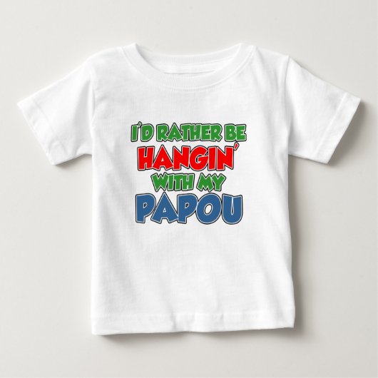 T-shirt Pour Bébé Plutôt Avec Papou (Devant)