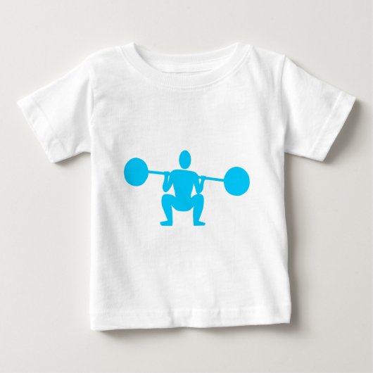 T-shirt Pour Bébé Poids Lifter 01 - Sky Blue (Devant)