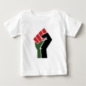 T-shirt Pour Bébé Poing vert rouge noir (Devant)