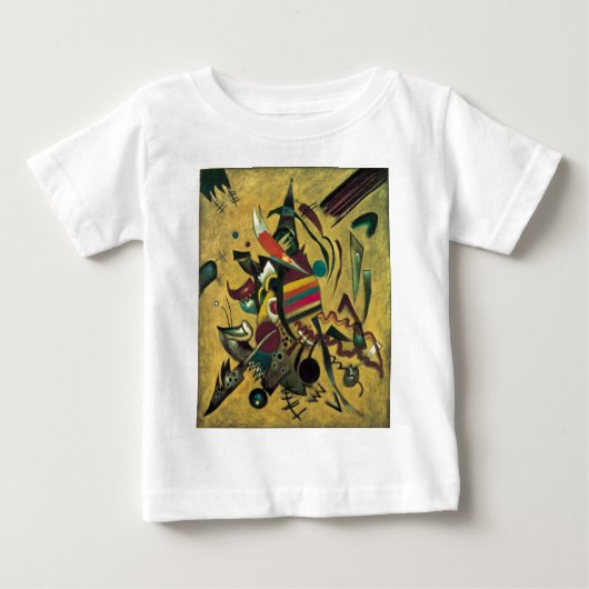 T-shirt Pour Bébé Points de Kandinsky Peinture Abstraite sur Toile (Devant)