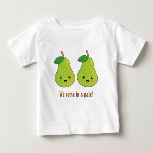 T-shirt Pour Bébé Poires mignonnes qui viennent en paire (Devant)
