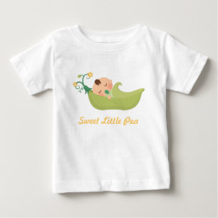 T-shirt Pour Bébé Pois de Senteur dans une Cosse pour Bébé Garçon