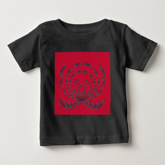 T-shirt Pour Bébé Pois du drapeau sud-coréen : une torsion florale (Devant)