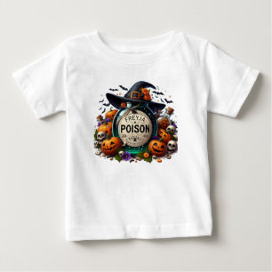 T-shirt Pour Bébé Poison d'Halloween avec nom enfant
